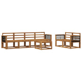 Outdoor Sofa Set 6 pcs Natural Solid Acacia Wood 3385010