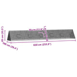 Chicken Cage Silver 650 x 100 x 85 cm Galvanised Steel 3394439