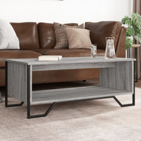 ZNTS Coffee Table Grey Sonoma 100x51x40 cm Engineered Wood 848482