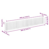 Gabion Raised Bed Galvanised Steel 360x30x60 cm 145642