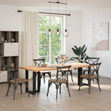 Dining Table Legs T-Shaped 2 pcs Black 50x35x cm Steel 4013048