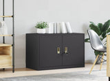 Storage Cabinet Black 80 x 40 x 70 cm Steel 891676
