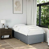 Bed Frame without Mattress Light Grey 90x190 cm Single Fabric 3284900