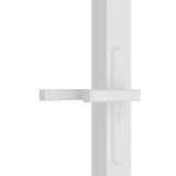 Interior Door 102.5x201.5 cm White ESG Glass and Aluminium 350575