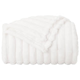 Throw Blanket White 270 x 240 cm Fleece 42016848