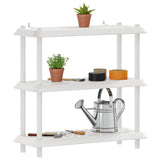 Shelving Unit 3-Tier 100 x 40 x 96 cm PP White 8011746