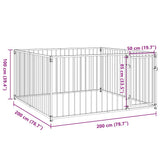 Outdoor Dog Kennel 200x200x100 cm 144489