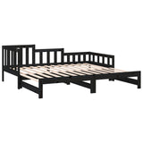 Pull-out Day Bed without Mattress Black 2x cm 820750