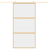Sliding Door Gold 102.5x205 cm Clear ESG Glass and Aluminium 155150