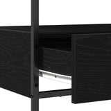 Console Table Black Oak 75 x 40 x 75 cm Engineered Wood 862938