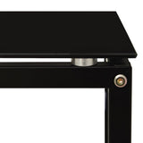 Side Table Black 40x40x60 cm Tempered Glass 322784