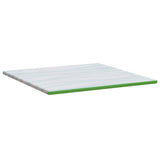 Mattress Topper White and Green 200 x 200 x 6 cm Jaquard Fabric 4106153