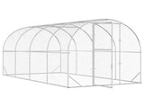 Chicken Coop Silver 400 x 200 x 200 cm Galvanised Steel 3434676