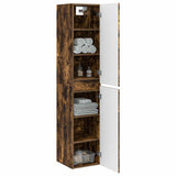 Wall-mounted Bathroom Cabinet Smoked Oak 33 x 34.5 x 160 cm 890647