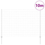 Euro Fence with Post 10 x 1.6 m Galvanised Steel Silver Mesh 3336183