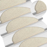 Stair Mats 15 pcs 65x21x4 cm Silver Half Round Large 326901