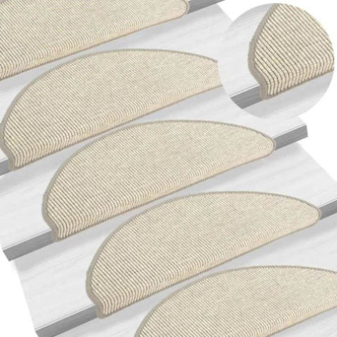 Stair Mats 15 pcs 65x21x4 cm Silver Half Round Large 326901