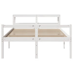 Senior Bed with Headboard without Mattress White 150x200 cm King Size 3305868