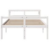 Senior Bed with Headboard without Mattress White 150x200 cm King Size 3305868