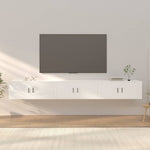Wall-mounted TV Cabinets 3 pcs White 100x34.5x40 cm 3188374