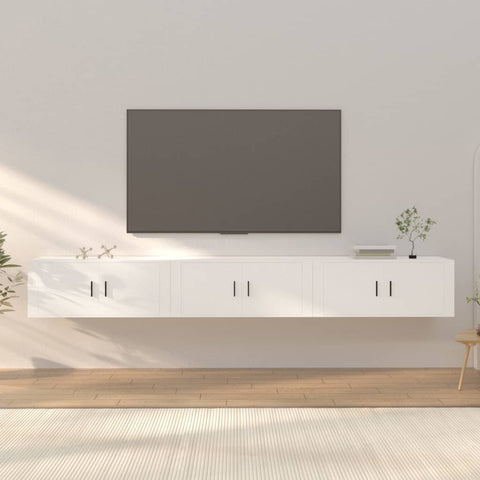 Wall-mounted TV Cabinets 3 pcs White 100x34.5x40 cm 3188374