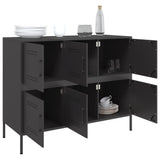 Sideboard Black 100.5x39x79 cm Steel 843096