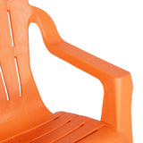 Garden Chairs 2 pcs for Children Orange 37x34x44cm PP Wooden Look 364742