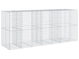 Gabion Basket with Cover 350x100x200 cm Galvanised Iron 3295230