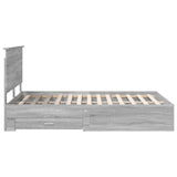 Bed Frame with Drawer Grey Sonoma 150 x 200 cm Engineered Wood 3409638