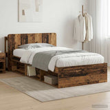 Bed Frame with Storage Old Wood 100 x 200 cm Engineered Wood 3433339