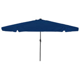 Garden Parasol 395 x 395 x 245 cm Polyester Round Azurblau 42003651