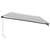 ZNTS Manual Retractable Awning with LEDs Anthracite&White 600x300 cm 3310244