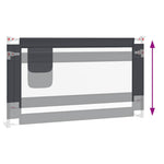 Toddler Safety Bed Rail Dark Grey 140x25 cm Fabric 10228
