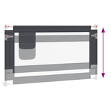 Toddler Safety Bed Rail Dark Grey 140x25 cm Fabric 10228