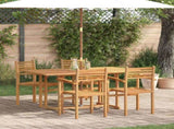 Garden Dining Set 5 pcs Natural Solid Acacia Wood 3375774