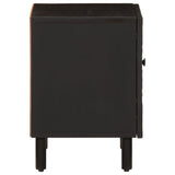 ZNTS Bedside Cabinets 2 pcs Black 40x33x46 cm Solid Wood Mango 356816