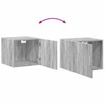 Slim Storage Cabinet Grey Sonoma 50x42.5x225 cm Engineered Wood 3281313