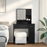 Dressing Table Black Oak 86.5 x 35 x 136 cm Engineered Wood 862108