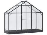 Garden Greenhouse with Door Anthracite 183.5 x 63.5 x 207 cm 42036858