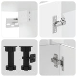11 Piece Kitchen Cabinet Set "Lucca" Gloss White Engineered Wood 3314893
