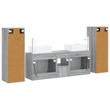 Bathroom Furniture Set 5 pcs Grey Sonoma 33 x 34.5 x 100 cm 3405999