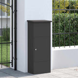 Parcel Drop Box with Storage Black 44.5 x 29 x 110.5 cm Steel 874926