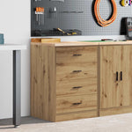 ZNTS Garage Storage Cabinet Artisan Oak 60x51x85 cm Solid Wood Pine 860606