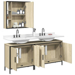 ZNTS 3 Piece Bathroom Cabinet Set Sonoma Oak Engineered Wood 3214731