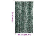 Insect Curtain Green and White 90x220 cm Chenille 325446