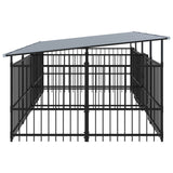 Outdoor Dog Kennel with Roof Steel 7.51 m 3124668