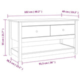 Coffee Table 102x49x55 cm Solid Wood Pine 820921