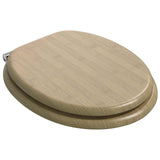 Soft-Close Toilet Seat 2 pcs Light Bamboo Color 44 x 38 cm 3414532
