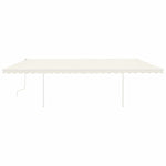 Manual Retractable Awning with Posts 6x3 m Cream 3069997
