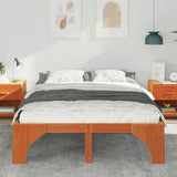 Bed Frame Brown 160 x 200 cm Solid Pine Wood 872982